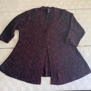 Style & Co Flair Cardigan Sweater - Burgundy & Black